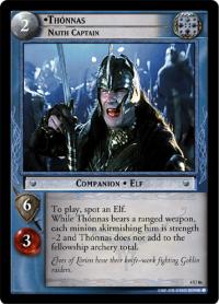 lotr tcg the two towers foils thonnas naith captain foil