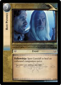 lotr tcg the two towers foils have patience foil