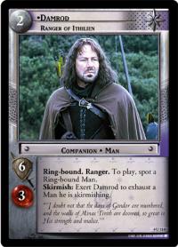 lotr tcg the two towers foils damrod ranger of ithilien foil