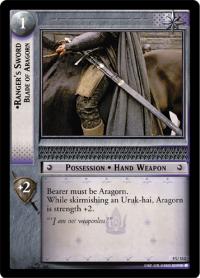 lotr tcg the two towers foils ranger s sword blade of aragorn foil