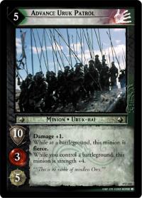 lotr tcg the two towers foils advance uruk patrol foil