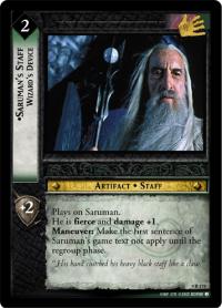 lotr tcg the two towers saruman s staff wizard s device
