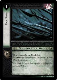 lotr tcg the two towers foils uruk spear foil