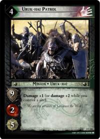 lotr tcg the two towers foils uruk hai patrol foil