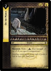 lotr tcg the two towers foils on the march foil