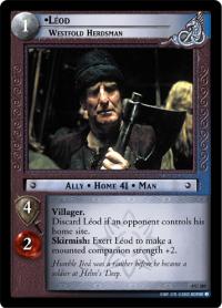 lotr tcg the two towers foils leod westfold herdsman foil