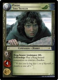 lotr tcg the two towers foils frodo tired traveller foil