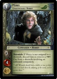 lotr tcg the two towers merry unquenchable hobbit