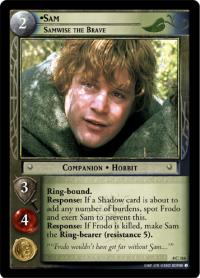 lotr tcg the two towers foils sam samwise the brave foil