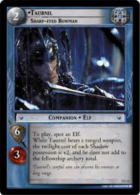 lotr tcg battle of helms deep foils taurnil sharp eyed bowman foil