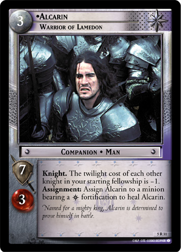 Alcarin, Warrior of Lamedon