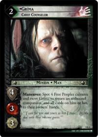 lotr tcg battle of helms deep foils grima chief counselor foil