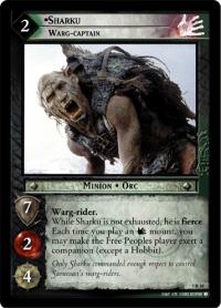 lotr tcg battle of helms deep sharku warg captain