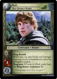 lotr tcg battle of helms deep foils sam nice sensible hobbit foil