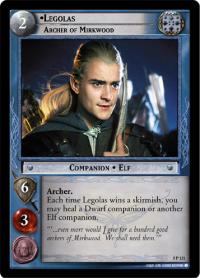 lotr tcg battle of helms deep foils legolas archer of mirkwood foil