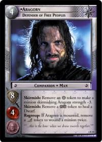lotr tcg ents of fangorn aragorn defender of free peoples