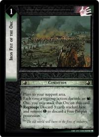 lotr tcg ents of fangorn foils iron fist of the orc foil