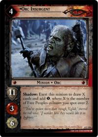 lotr tcg ents of fangorn foils orc insurgent foil