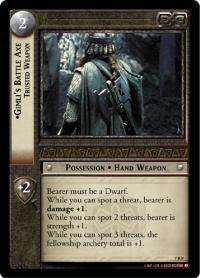 lotr tcg return of the king gimli s battle axe trusted weapon