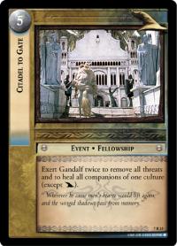 lotr tcg return of the king foils citadel to gate foil