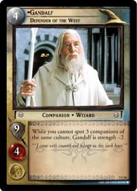 lotr tcg return of the king foils gandalf defender of the west foil