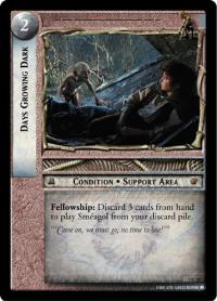 lotr tcg return of the king foils days growing dark foil