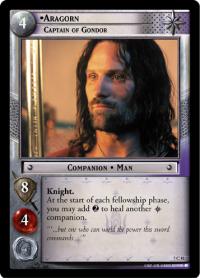 lotr tcg return of the king foils aragorn captain of gondor foil