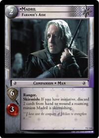 lotr tcg return of the king foils madril faramir s aide foil