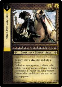 lotr tcg return of the king foils bold men and grim foil