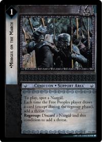 lotr tcg return of the king foils morgul on the march foil