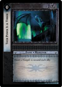 lotr tcg return of the king foils their power is in terror foil