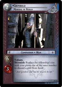 lotr tcg return of the king grimbold marshal of rohan