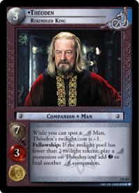 lotr tcg return of the king foils theoden rekindled king foil