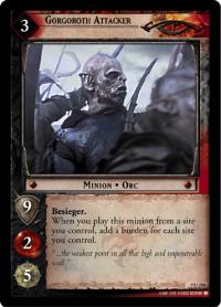 lotr tcg return of the king foils gorgoroth attacker foil