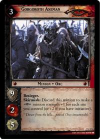 lotr tcg return of the king foils gorgoroth axeman foil