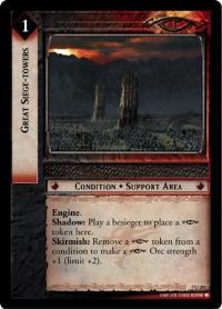 lotr tcg return of the king foils great siege towers foil