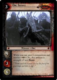 lotr tcg return of the king foils orc savage foil