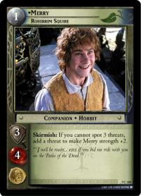 lotr tcg return of the king foils merry rohirrim squire foil