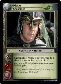 lotr tcg return of the king foils merry swordthain foil