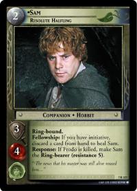 lotr tcg return of the king foils sam resolute halfling foil