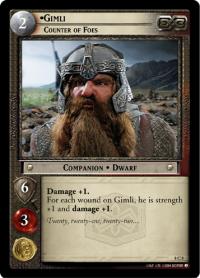 lotr tcg siege of gondor foils gimli counter of foes foil