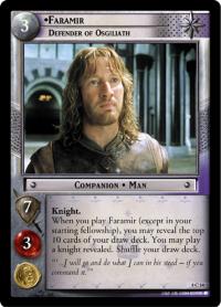 lotr tcg siege of gondor foils faramir defender of osgiliath foil