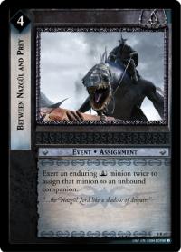 lotr tcg siege of gondor foils between nazgul and prey foil