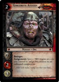 lotr tcg siege of gondor foils gorgoroth assassin foil