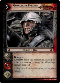 lotr tcg siege of gondor foils gorgoroth breaker foil