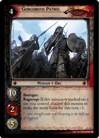 lotr tcg siege of gondor foils gorgoroth patrol foil