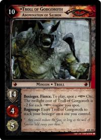 lotr tcg siege of gondor troll of gorgoroth abomination of sauron