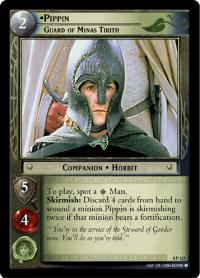 lotr tcg siege of gondor foils pippin guard of minas tirith foil