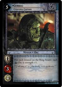 lotr tcg mount doom gorbag covetous captain