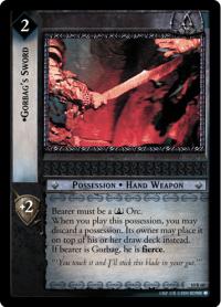 lotr tcg mount doom foils gorbag s sword foil